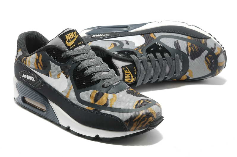 Nike Air Max 90 Chaussures Hommes pre TAPE LT.Gray carbone noir jaune (2)